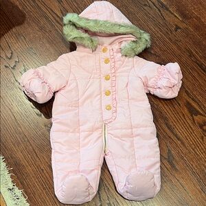 Baby Girl Winter Snowsuit Jacket Juicy Couture Pink Size 0-3 Months